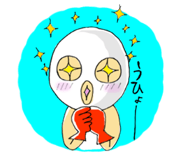 it is not an egg -- it is a mask. sticker #1671438