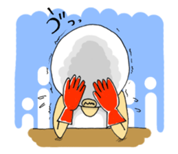 it is not an egg -- it is a mask. sticker #1671452