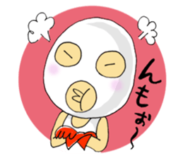 it is not an egg -- it is a mask. sticker #1671455