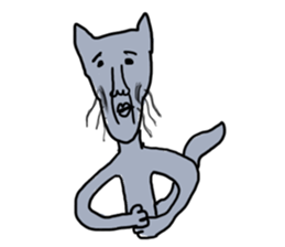 Disgusting cat sticker #1671630