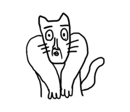 Disgusting cat sticker #1671650