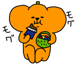 Pumpkin dog sticker #1672841