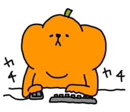 Pumpkin dog sticker #1672856