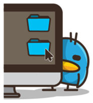 Chick Chat : Watching sticker #1673794