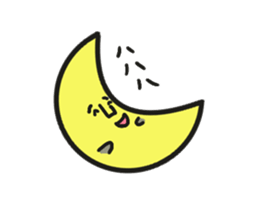 yuru yuru moon sticker #1675321