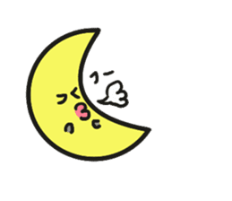 yuru yuru moon sticker #1675335