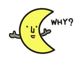 yuru yuru moon sticker #1675336