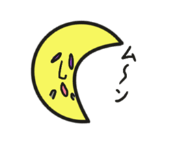 yuru yuru moon sticker #1675338