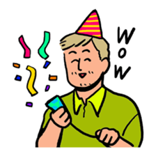 Strange middle-aged man sticker #1676403