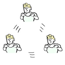 Strange middle-aged man sticker #1676411