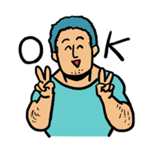 Strange middle-aged man sticker #1676418