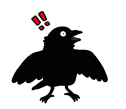 funny crows sticker #1677758