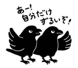 funny crows sticker #1677776