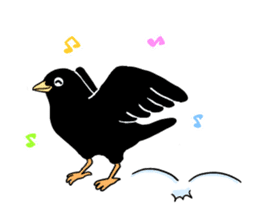 funny crows sticker #1677781