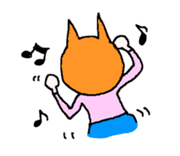 A cat man and friends sticker #1677915