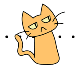 Lazy cat and Owner sticker #1678137