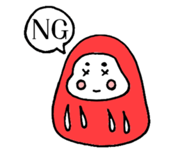 Japanese Daruma chan Sticker sticker #1678669