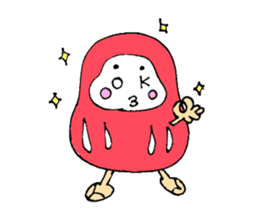 Japanese Daruma chan Sticker sticker #1678685