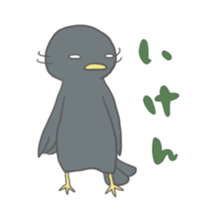 Crow speaking dialect of Hiroshima sticker #1679998