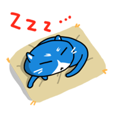 blue-white cat sticker #1683235