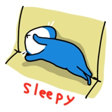 blue-white cat sticker #1683236