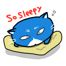 blue-white cat sticker #1683237