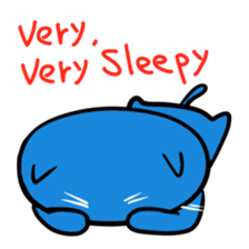 blue-white cat sticker #1683238