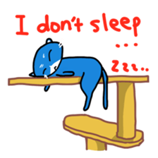 blue-white cat sticker #1683239