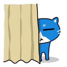 blue-white cat sticker #1683241