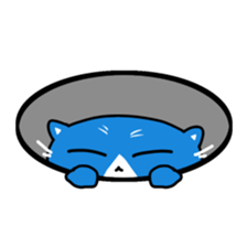 blue-white cat sticker #1683242