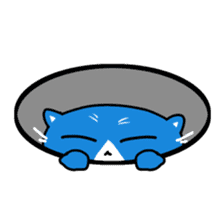 blue-white cat sticker #1683242