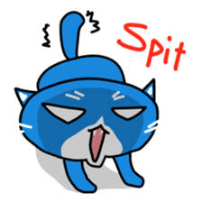 blue-white cat sticker #1683244