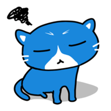 blue-white cat sticker #1683246