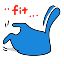 blue-white cat sticker #1683249