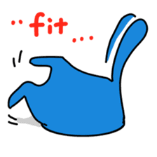 blue-white cat sticker #1683249