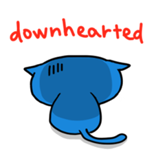 blue-white cat sticker #1683250