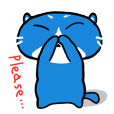 blue-white cat sticker #1683252