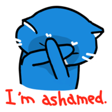 blue-white cat sticker #1683253