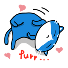 blue-white cat sticker #1683254