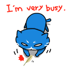 blue-white cat sticker #1683261