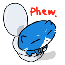 blue-white cat sticker #1683262