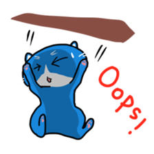 blue-white cat sticker #1683264