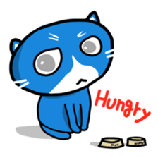 blue-white cat sticker #1683265