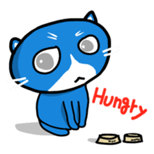 blue-white cat sticker #1683265