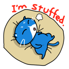 blue-white cat sticker #1683266