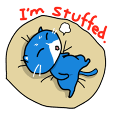blue-white cat sticker #1683266