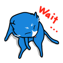 blue-white cat sticker #1683268