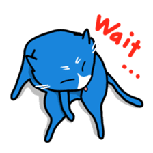 blue-white cat sticker #1683268