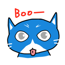 blue-white cat sticker #1683270