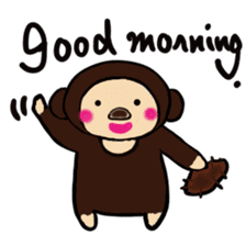 Malayan sun bear sells sweet potatoes. sticker #1683793